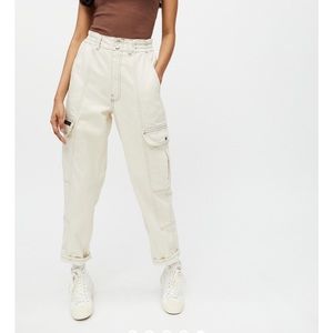 High waisted cargo pants
